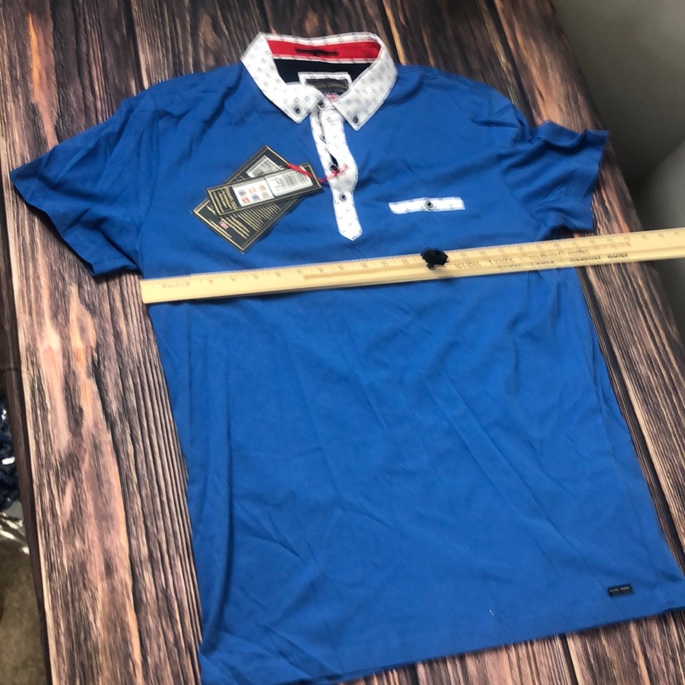 Guide London Mens Small Blue Polo Shirt